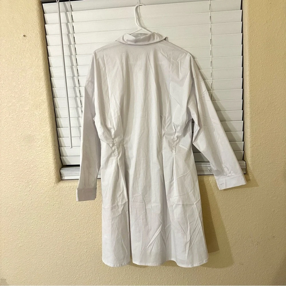 Women’s White Shirt Dress - Picture 8 of 11